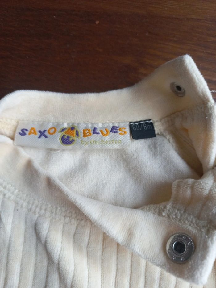 Pyjama 6mois en velour jaune - photo numéro 3