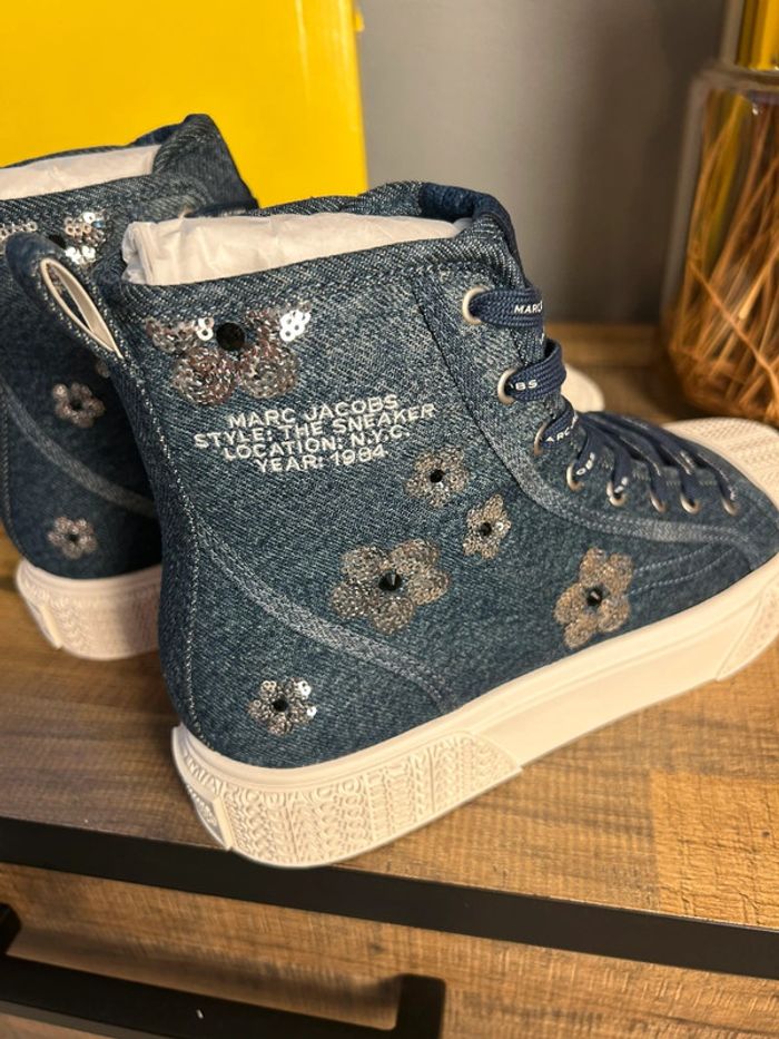 Baskets Montantes Marc Jacobs bleu jeans 39 neuves - photo numéro 4