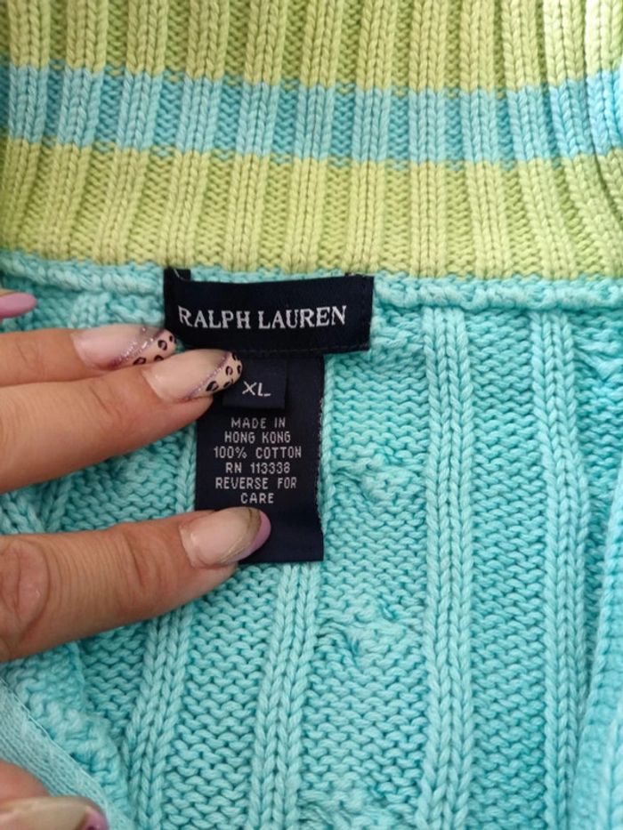 C59 veste turquoise Ralph Lauren XL - photo numéro 4