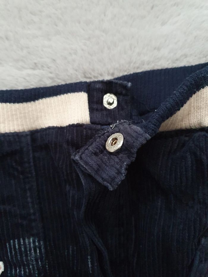 Pantalon en velours bleu marine Mini gang 12 mois - photo numéro 2