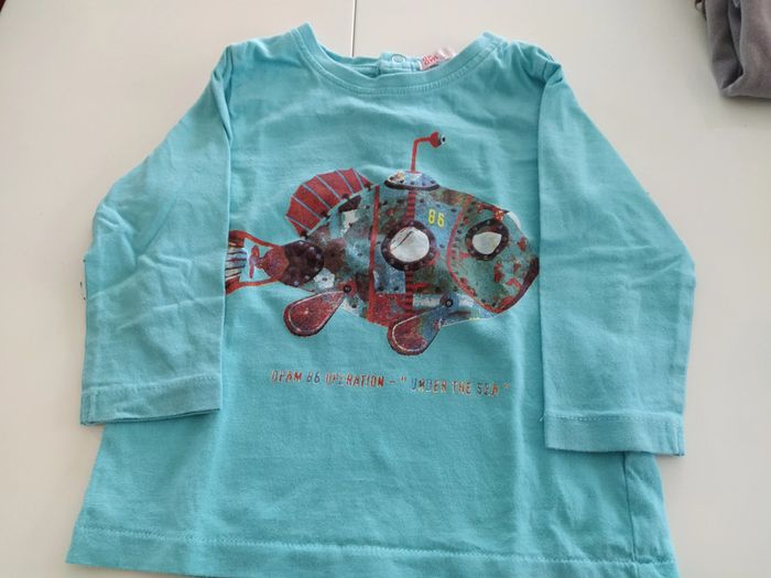 Lot T-Shirt Manches longues garçon 12 mois - photo numéro 3