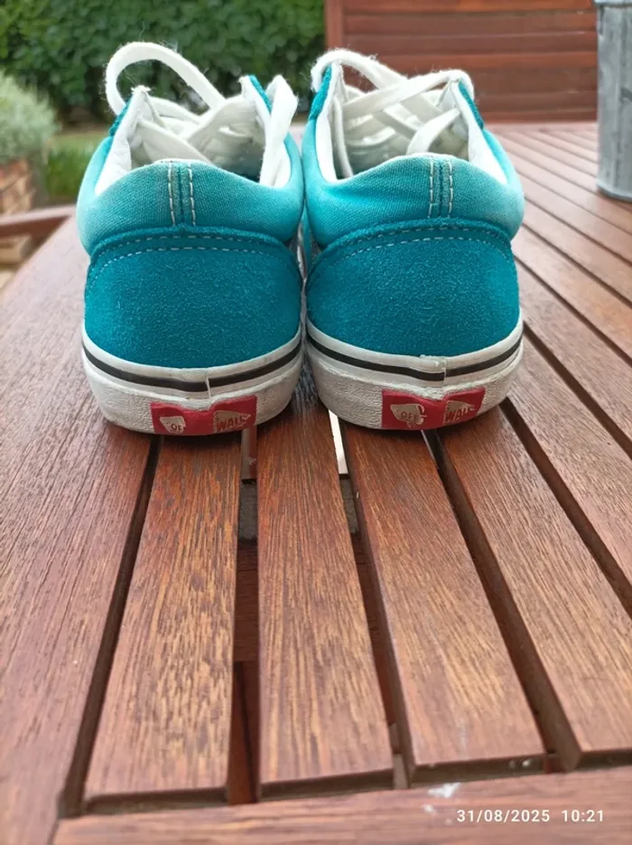 Baskets Vans bleu/vert turquoise 34 - photo numéro 3