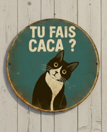 Superbe plaque décorative chat neuve