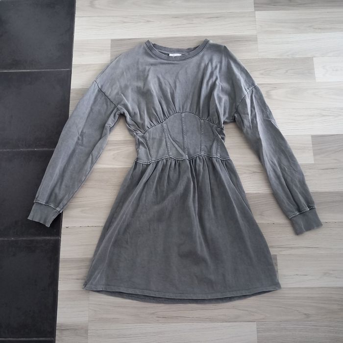 Robe grise à manches longues C&A taille S