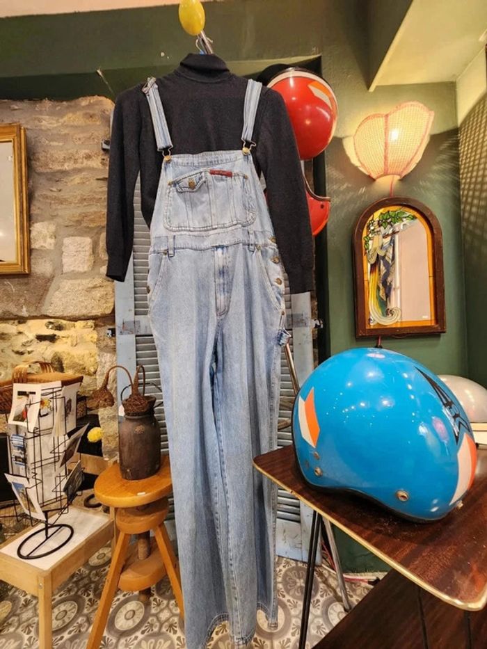 Salopette vintage en jean coton brut 100% taille m L