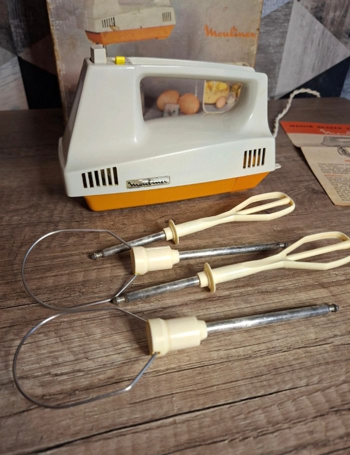 Batteur électrique Moulinex Minor 2 (Super Minor 2) Vintage Complet avec boîte d'origine - photo numéro 2