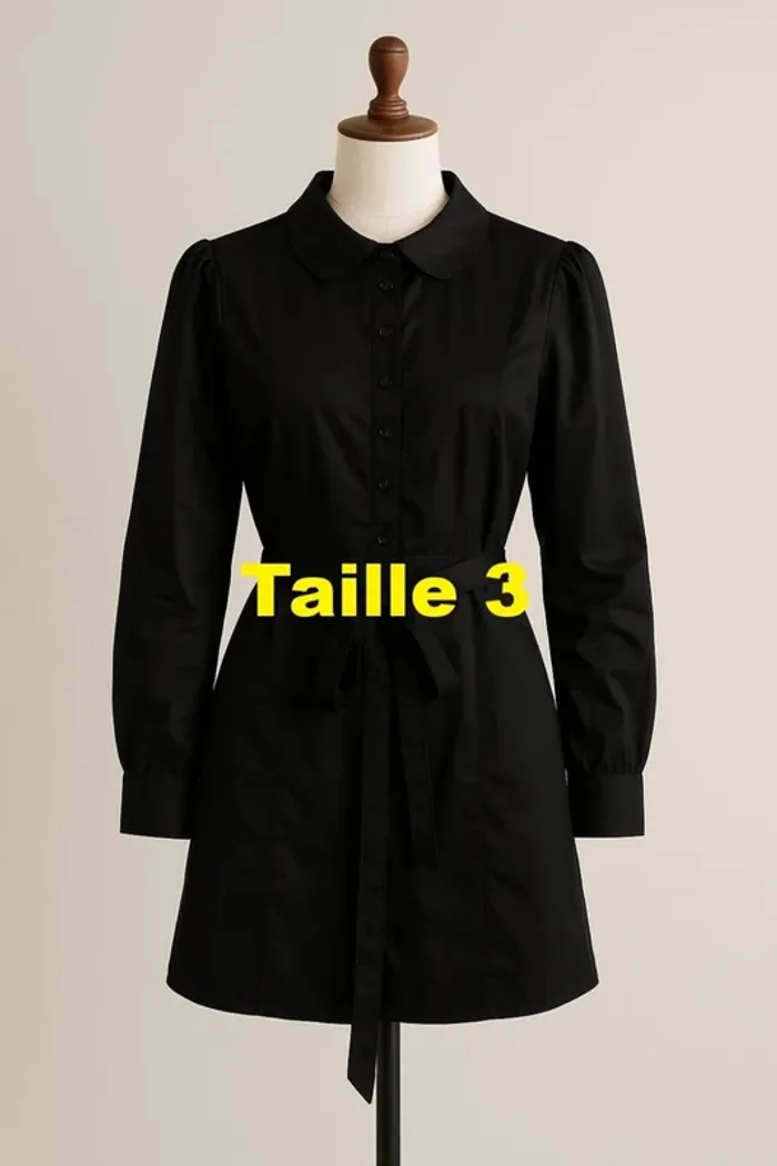 Robe effet satinée noir Folia Taille 3