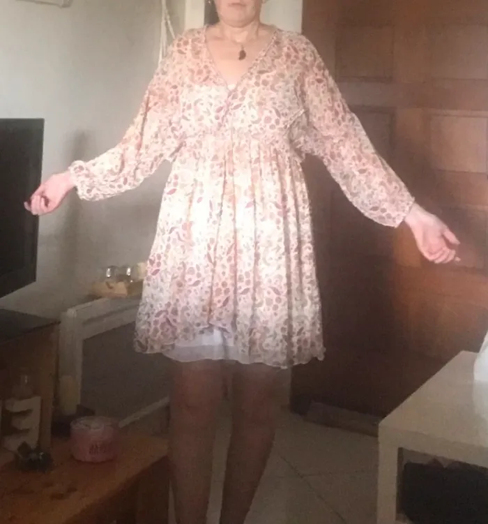 robe légère effet volant t40 et son jupon