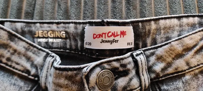 Jegging gris high waist xxxs ou 12 ans environ - photo numéro 3