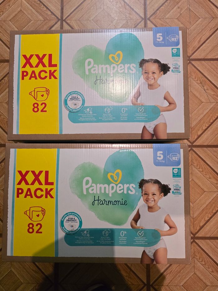🌟 Pampers harmonie 2x82 couches Taille 5 (11 - 16 kg) 🌟