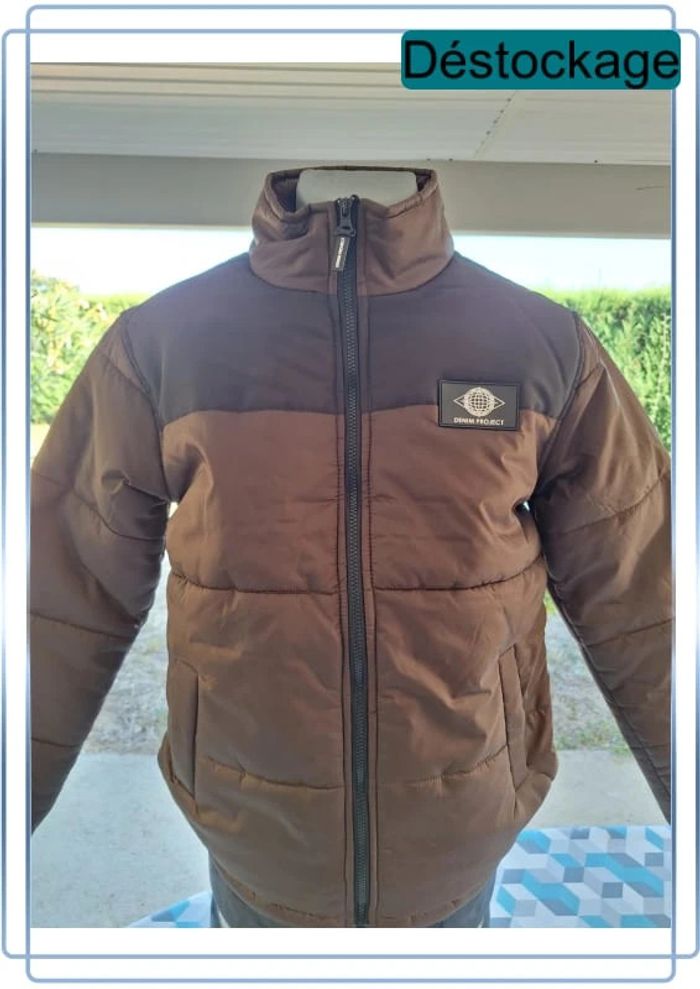 Veste mi saison denim projet marron et noir - taille S - dou0001 - photo numéro 2
