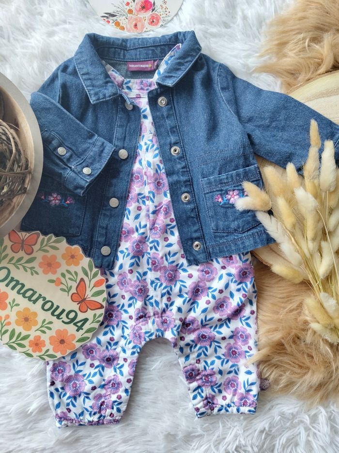 Ensemble complet 4 pièces sergent major fille 3 mois 🎀 - photo numéro 4