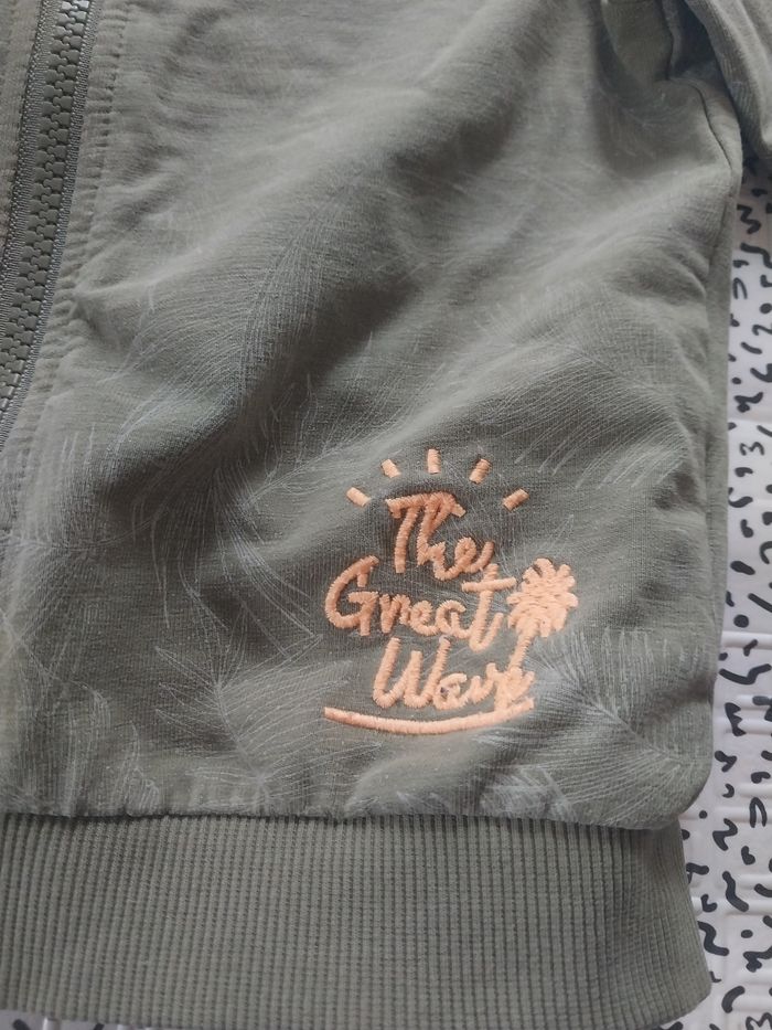 Veste gilet léger bébé garçon Name It 9-12 mois kaki zippée - photo numéro 3