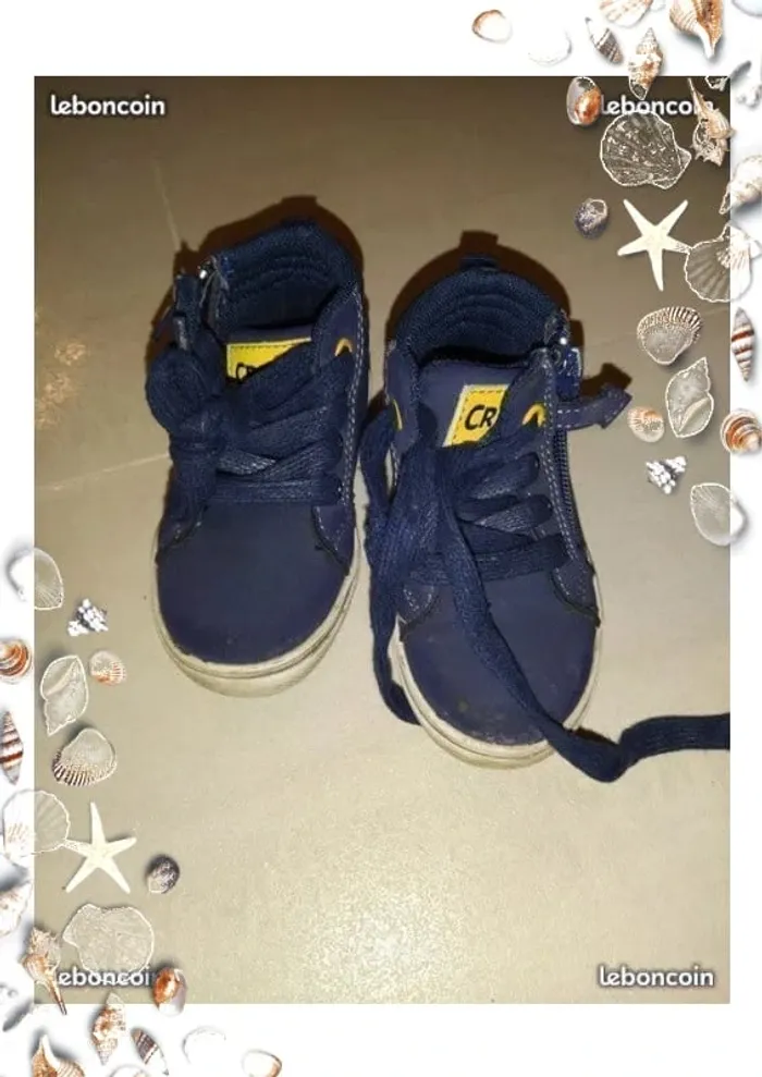 Chaussures montantes bottines bleues creeks taille 21 - photo numéro 3