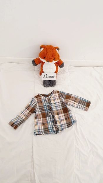 Chemisier à carreaux bébé fille 12 mois