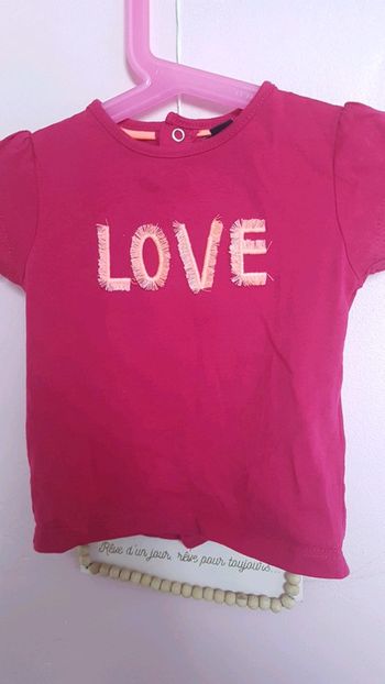 Tshirt rose 3 mois