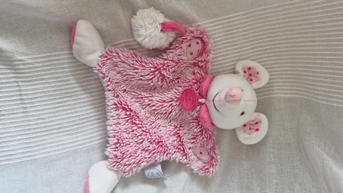 Doudou marionnette souris rose lovely - photo numéro 3