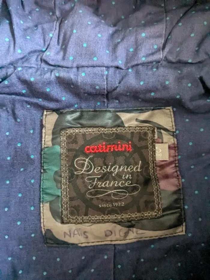 Manteau + doudoune catimini 5 ans - photo numéro 7