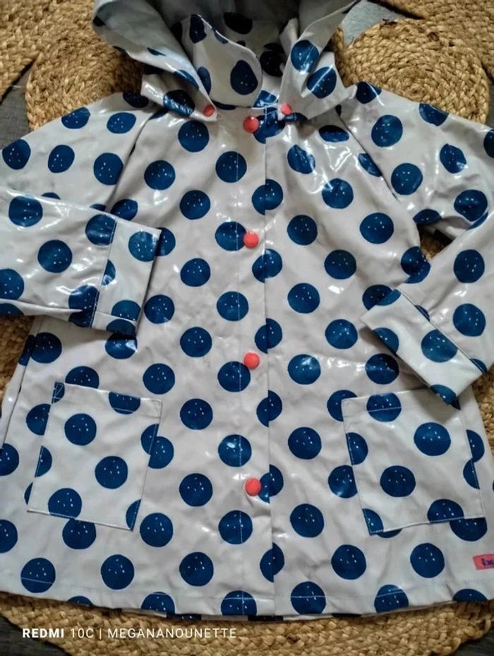🦋 Joli imperméable à pois avec capuche 4 ans Boutique Parisienne - photo numéro 2