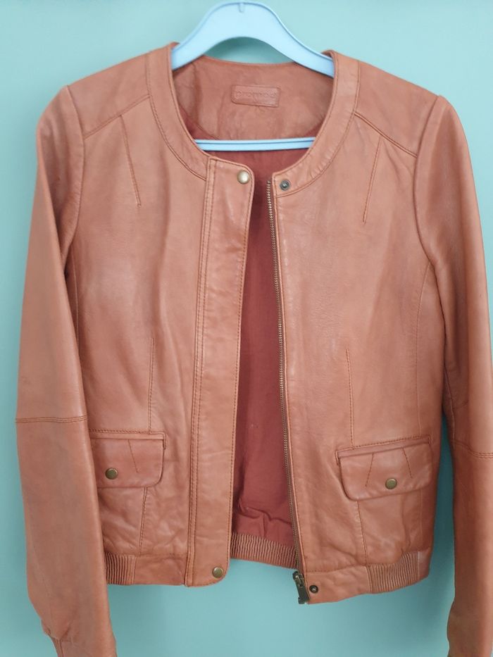 Blouson cuir promod camel