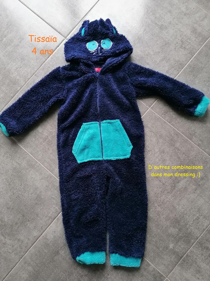 Pyjama combinaison 4 ans tissaia chat