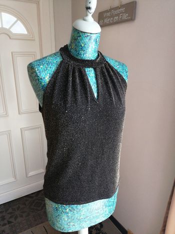 Joli haut pailleté doré La halle