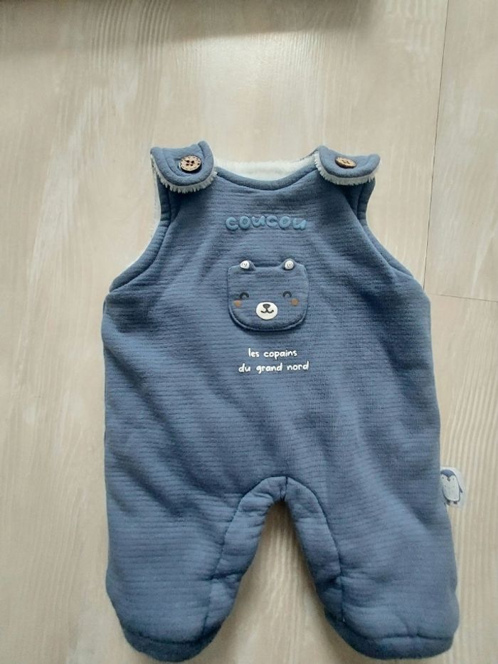 Ensemble Salopette chaude et body 1 mois - photo numéro 2