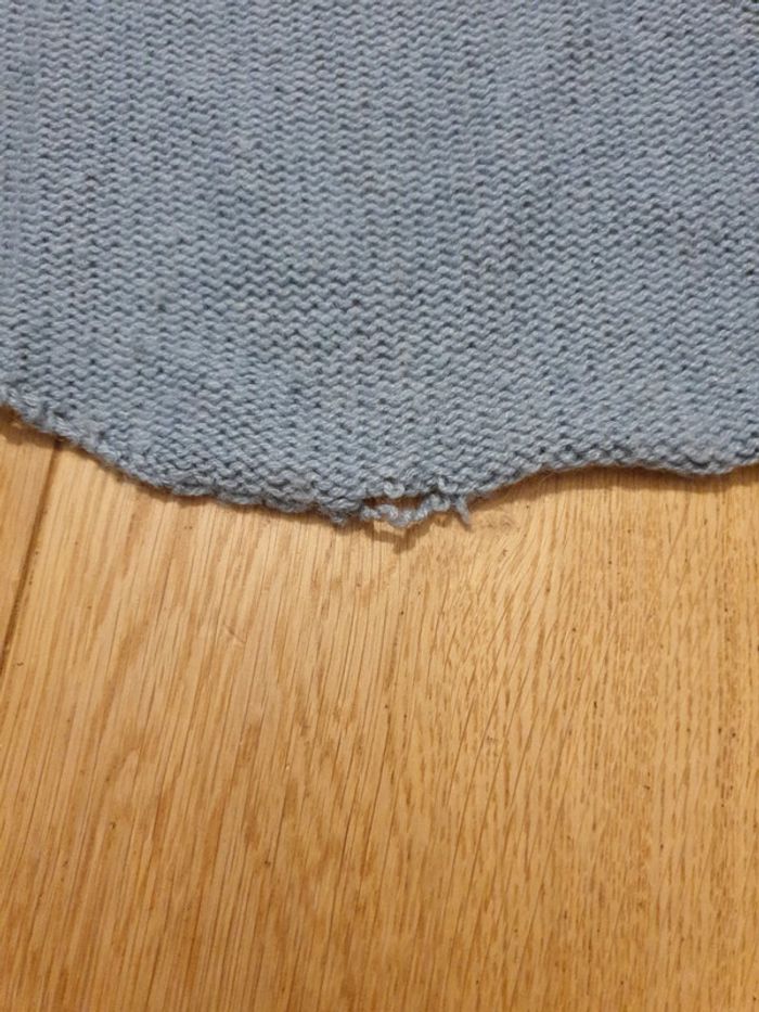 Pull col V 100% cachemire gris bleu - photo numéro 8