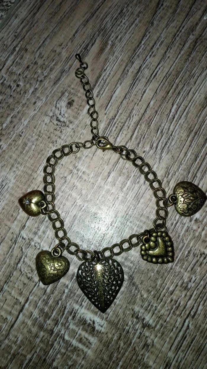 bracelet pampilles coeurs