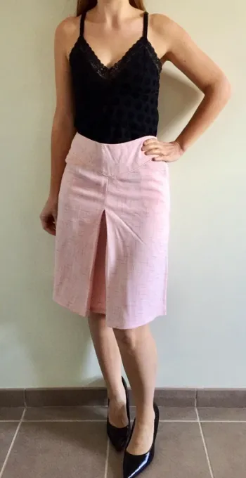 Jupe rose poudrée