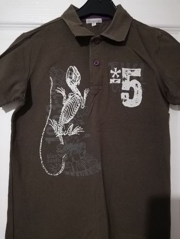 Polo kaki neuf fossile salamandre 8 ans