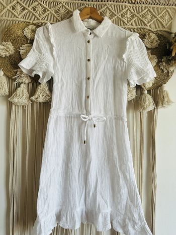 Robe blanche gaze de coton Pimkie