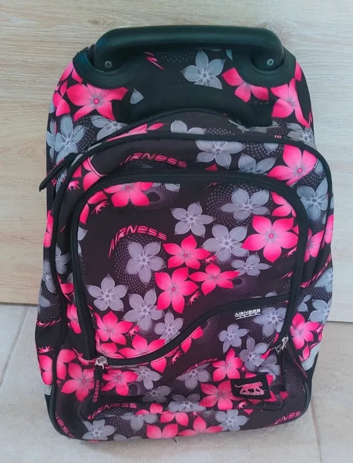 Sac cartable Airness motifs fleuris