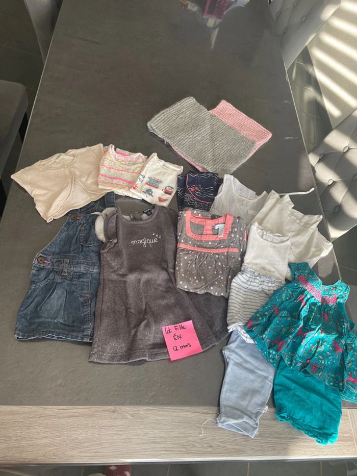 Lot vêtement été fille 12 mois