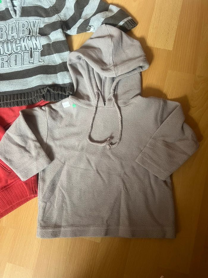Lot 3 sweet capuche enfant garçon taille 12mois - photo numéro 2