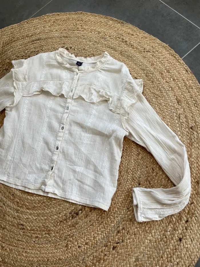 Chemise à volants beige Kiabi - photo numéro 2