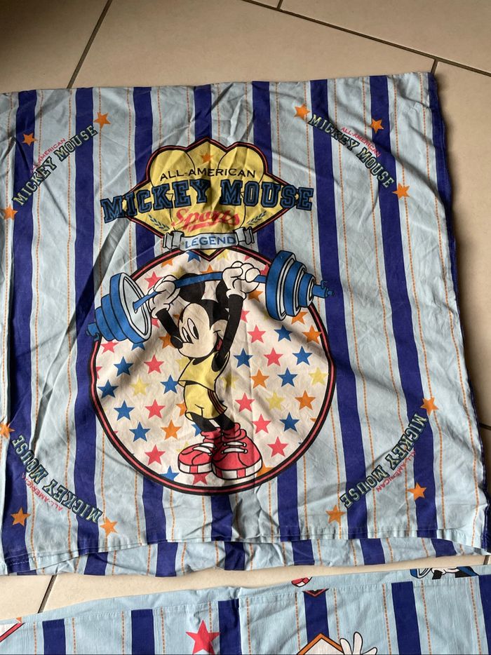 Housse couette vintage disney mickey mouse all american - photo numéro 4