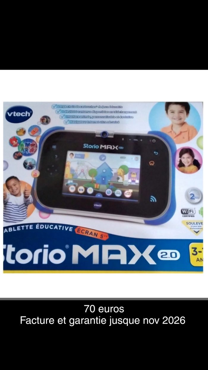 🎁Tablette storio max 2.0 neuve, garantie jusque nov 2026 🎁