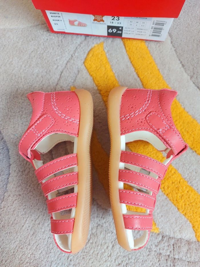 Sandales Kickers Bigfor rose 23 neuves - photo numéro 6