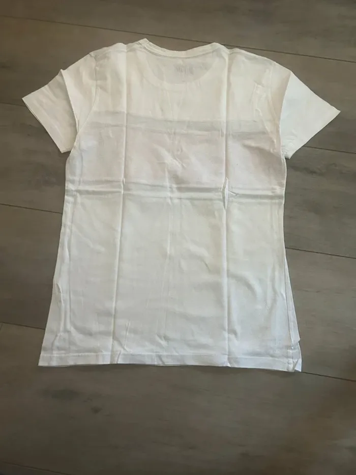 Tee-shirt Hollister xxs blanc rouge - photo numéro 3