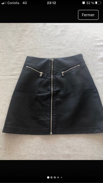 Jupe noir effet cuir
