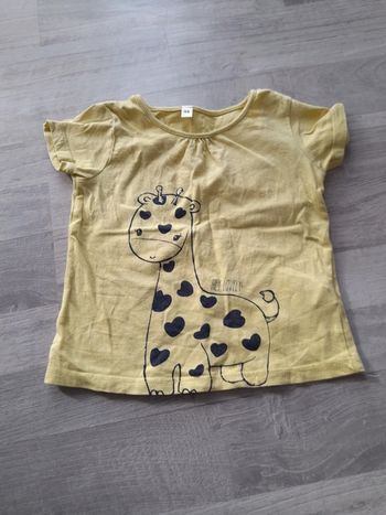 Tee shirt girafe 18 m fille