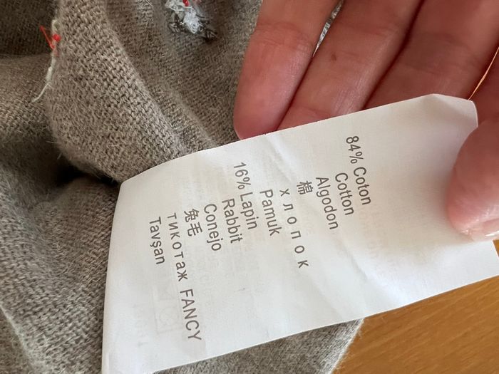 Gilet baigné taupe gris brodés fleurs - photo numéro 4