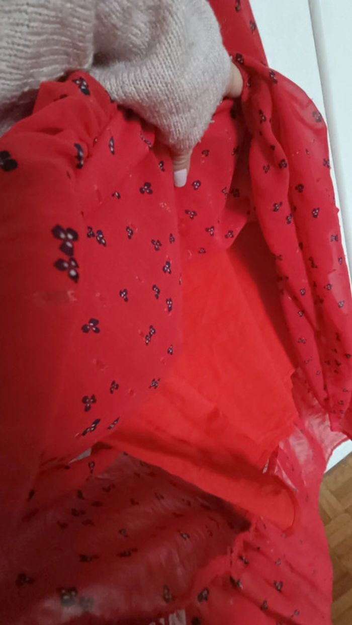 Robe longue rouge - Camaïeu - taille 44/ XXL - photo numéro 6