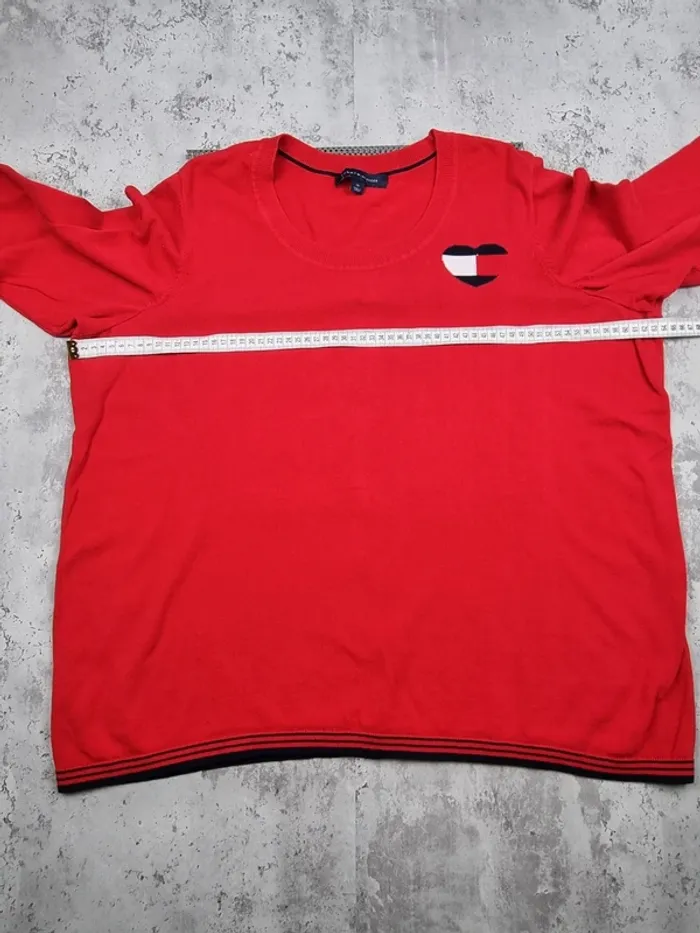 Sweat rouge logo cœur Tommy Hilfiger Taille 2X Femme environ XL/XXL - photo numéro 9
