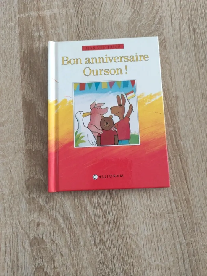 Livre calligram bon anniversaire ourson