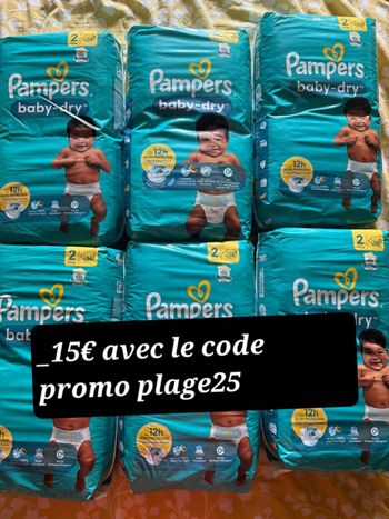 Six pack de couches Pampers taille 2 normal