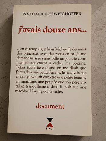 livre j'avais 12 ans Nathalie Schweighoffer