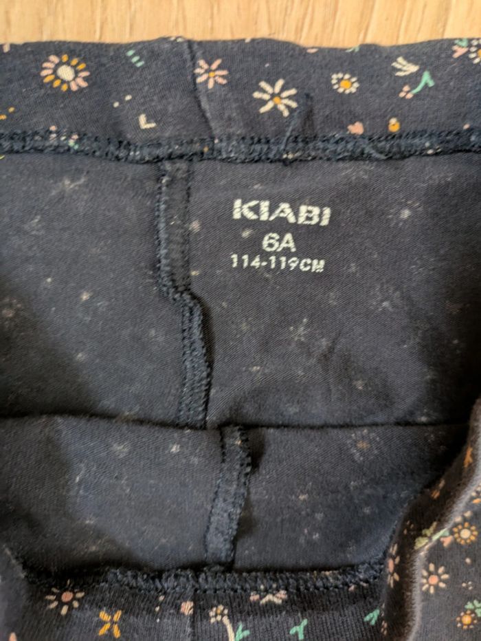 Leggings fille bleu marine fleurs - photo numéro 2