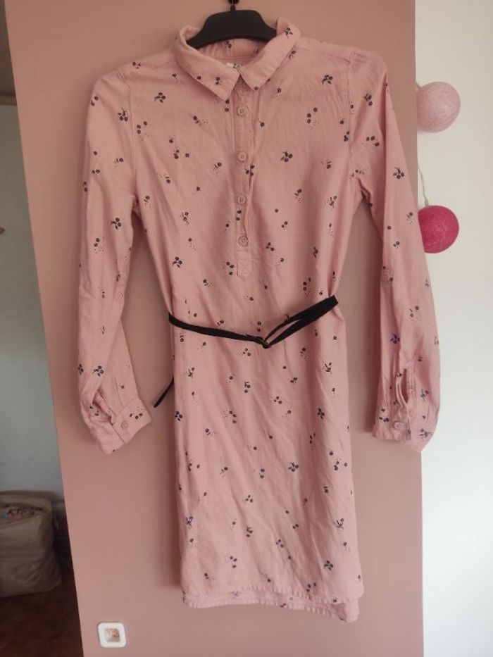Robe chemise a fleurs